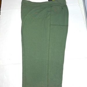 Athletic Works Green Super Soft  Fabric Carpi Pockets Elastic Waist Band Size 20